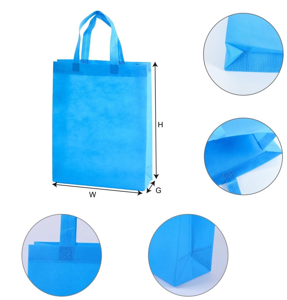 The Best 2 Shopping Bag for Clothing Stores 2 Heat-sealed nonwoven custom bag shown from various angles