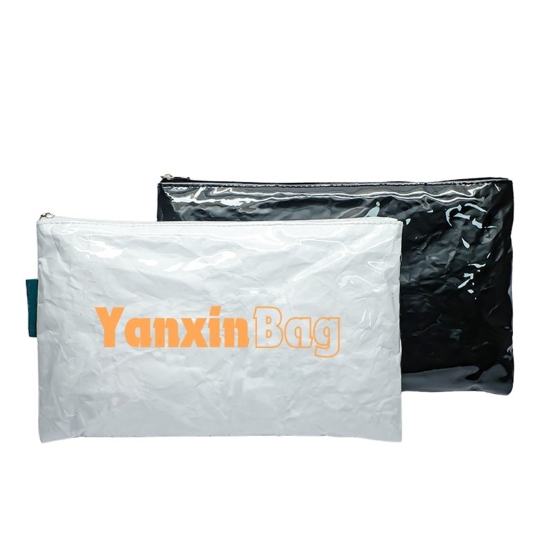 Two Tyvek makeup bags/pencil cases for customization with Yanxin Bag logo