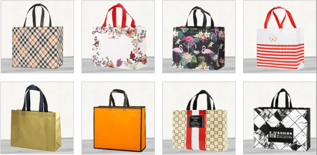 The Best 2 Shopping Bag for Clothing Stores 3 Various laminated heat-sealed nonwoven custom bags.