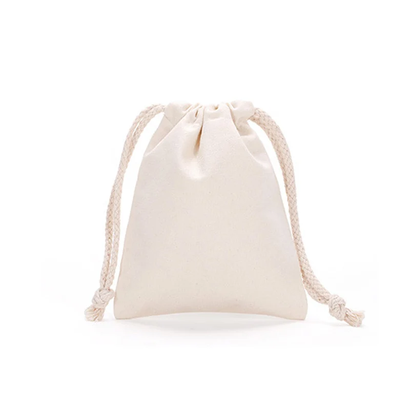natural cotton drawstring bag for eco friendly packaging 1