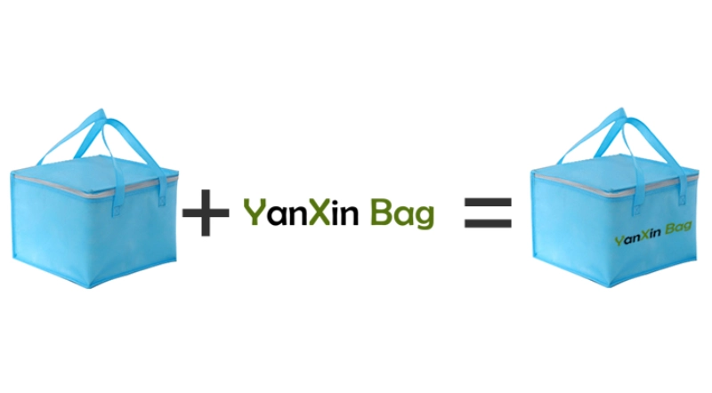 Essential Cooler Bag Sizes: Choosing the Right Fit for Every Occasion 4 Comparison of a cooler bag before and after adding a logo