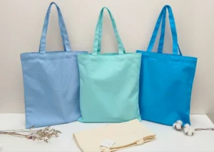 Samples of popular cotton canvas bags in various styles, sizes, and colors, highlighting the customizable options for size, color, style, and printing