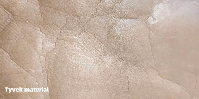 Tyvek material, showcasing its unique texture and appearance