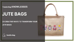 Decorate jute bags, featuring a patterned jute bag that’s ready for added customizations