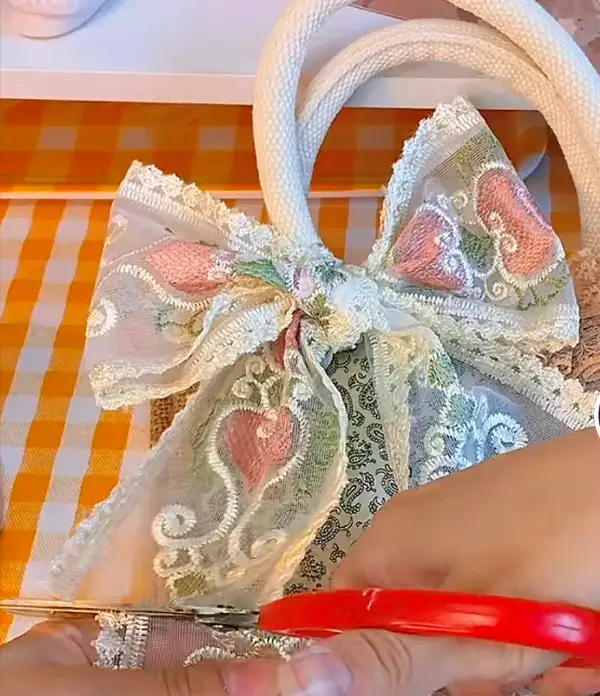 Decorate jute bags, featuring a jute bag with tassel decorations for added style and texture