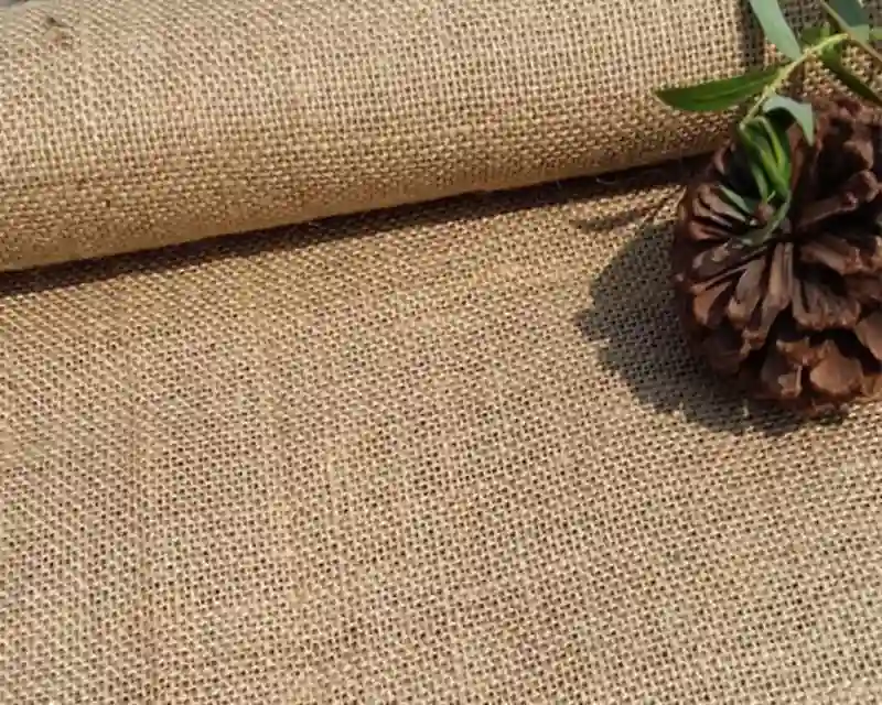 How to clean jute bags, showing a close-up of natural jute fabric texture