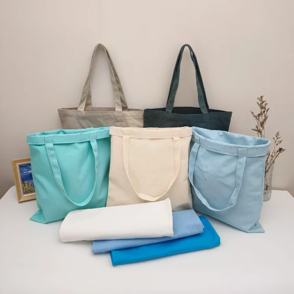Cotton Bag VS Canvas Bag samples showcasing the materials and design.