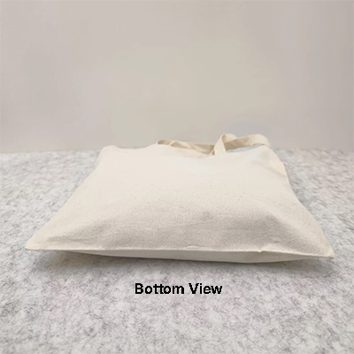 Flat Tote Bags VS Bottom Gusset Tote Bags VS All Side Gusset Tote Bags: A Comprehensive Comparison 2 Flat Tote Bags VS Bottom Gusset Tote Bags VS All Side Gusset Tote Bags showing the bottom angle of a flat tote bag