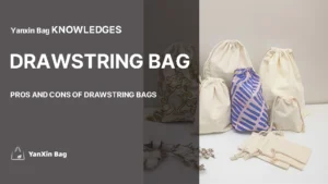 Multiple drawstring bags showcasing various styles and designs, representing the theme "Pros and Cons of Drawstring Bags."