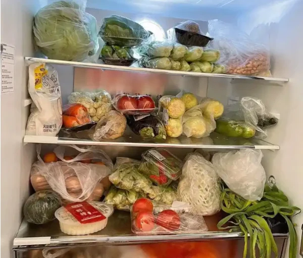 The Ultimate Guide to Choosing the Right Eco-Friendly Bag for Food Storage 1 The Ultimate Guide to Choosing the Right Eco-Friendly Bag for Food Storage-Messy refrigerator showcasing organized and sustainable food storage solutions.