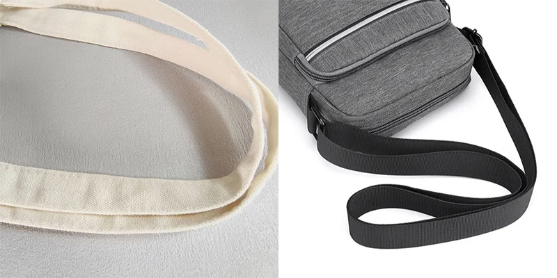 Tote Bags vs Shoulder Bags featuring a close-up comparison of the straps on both bag types