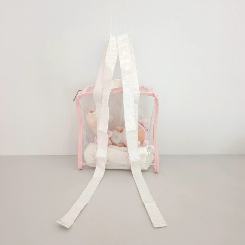 PVC Clear Backpack with Zipper Back View