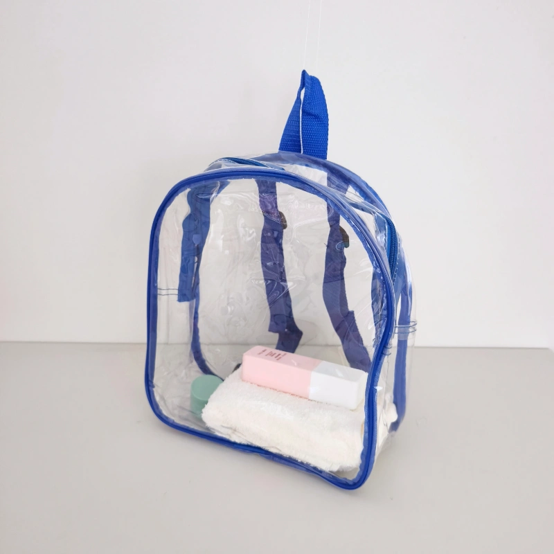 pvc clear backpack front view