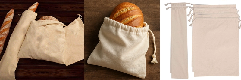 A collage of muslin bags representing eco-friendly packaging solutions, featured in the blog What is A Muslin Bag: A Complete Guide.