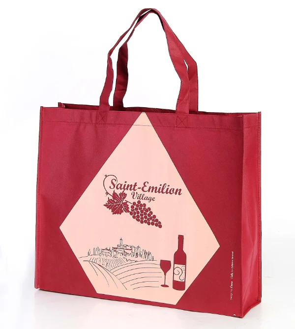 Sample Non-Woven Tote Bag in display (Custom Colors Available), supporting the blog on Types of Non-Woven Bags for Eco-Friendly Shopping