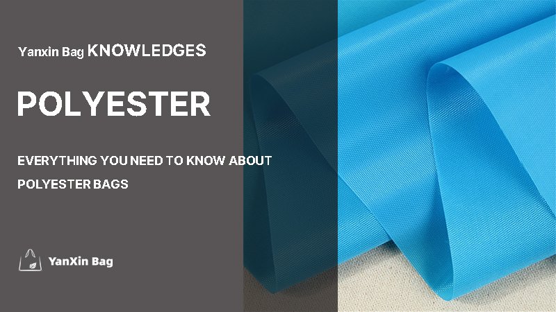 Blue polyester fabric representing the topic of Everything You Need to Know about Polyester Bags, focusing on material texture and color.