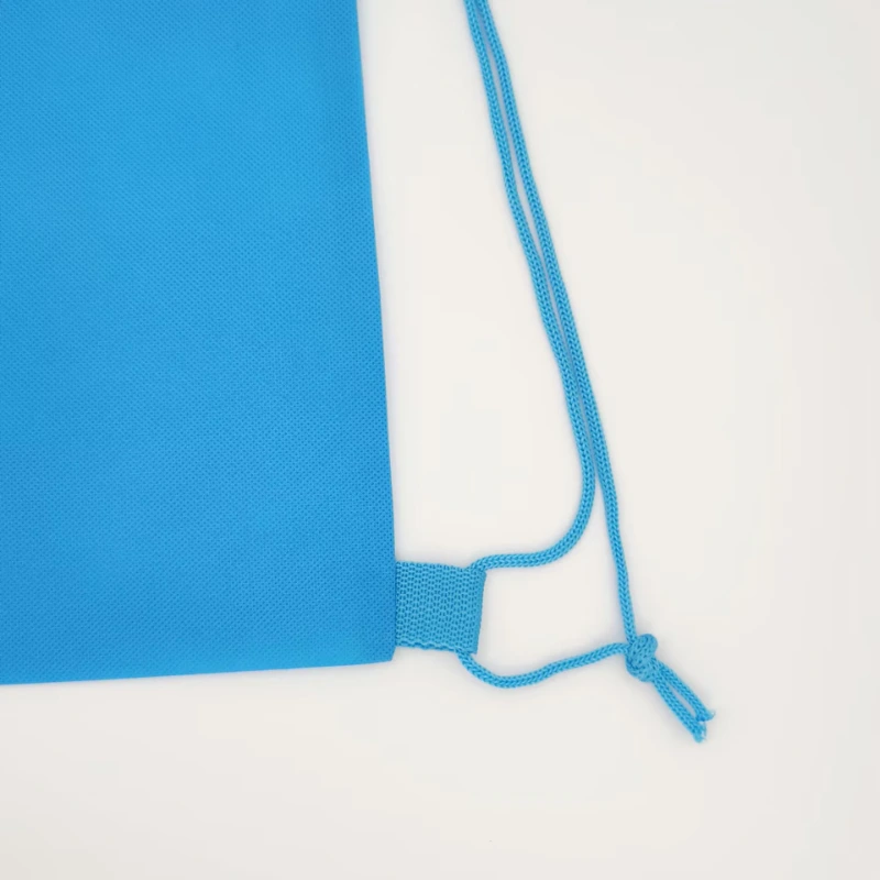 blue non woven drawstring bag angel