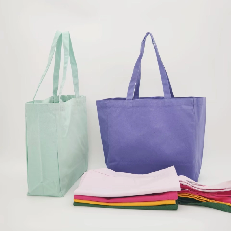 bottom and side gusset canvas bag 2