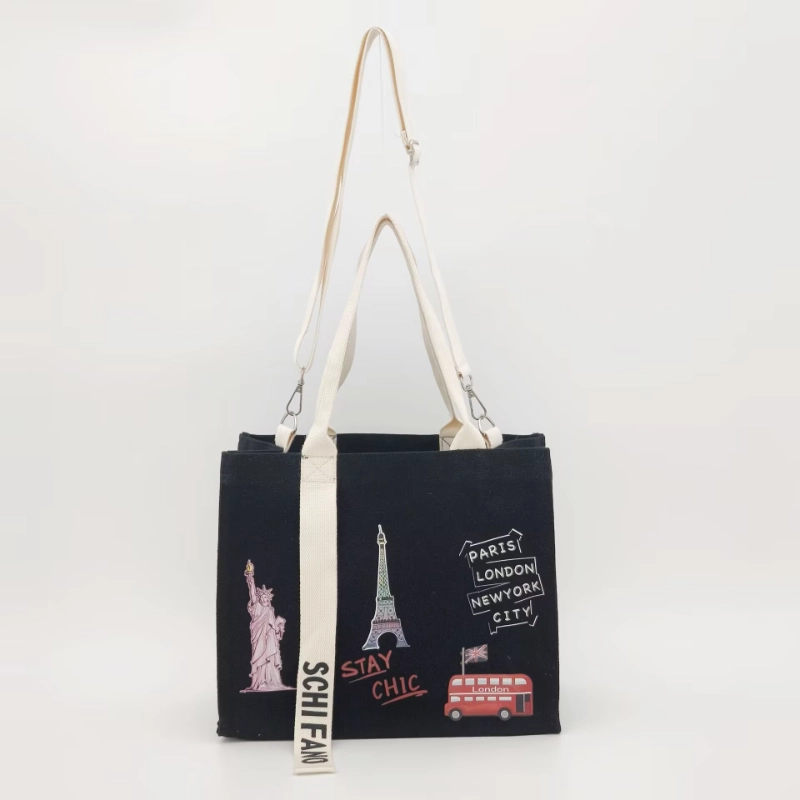 cotton canvas bag with bottom and side gusset 1