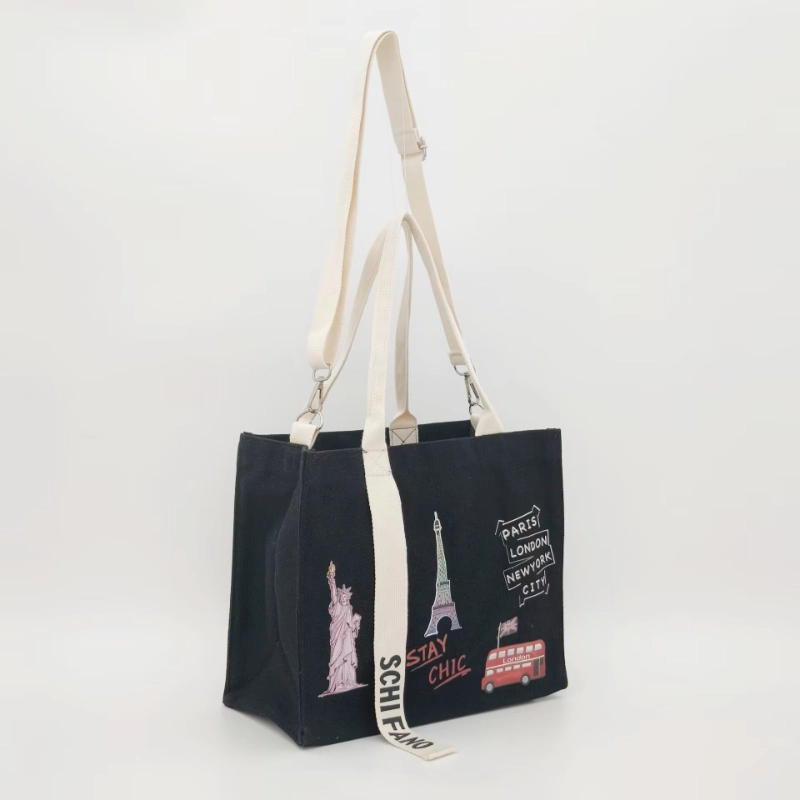 cotton canvas bag with bottom and side gusset 2