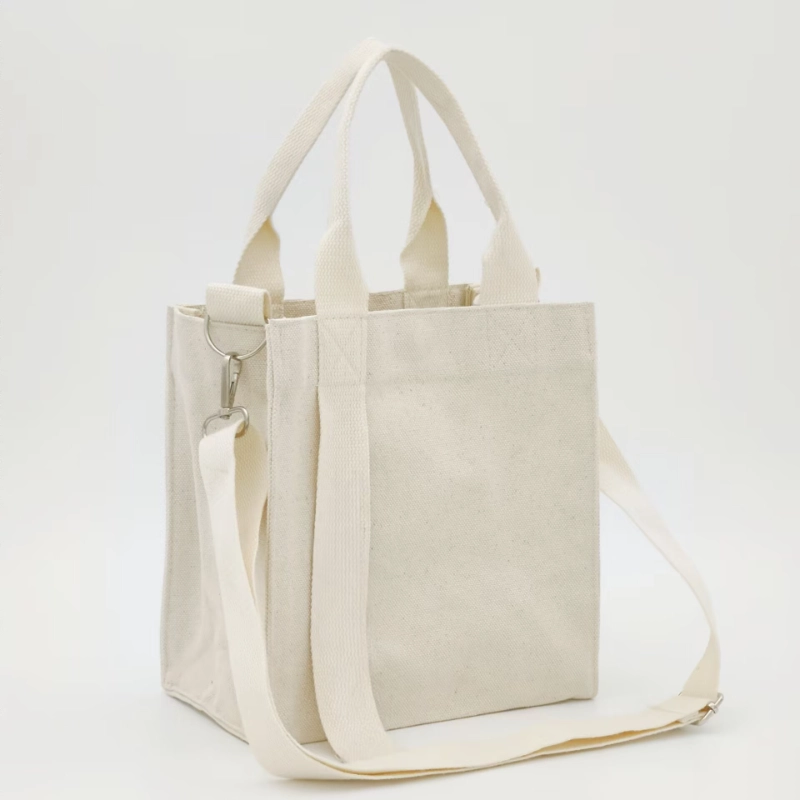 cotton canvas bag with bottom and side gusset 4