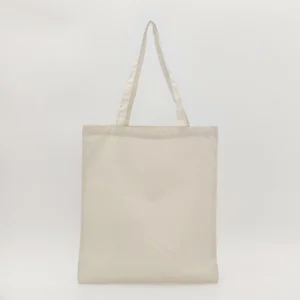single natural cotton canvas tote bag – customizable for logo printing