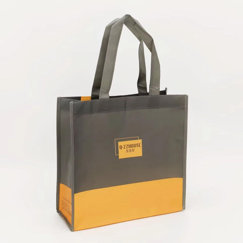 laminated non woven bag for kids clothes store angle view