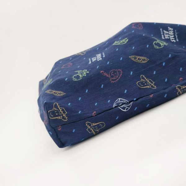 lightweight cotton printed shopping bag foldable bottom base view