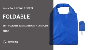 blue foldable bag shown before and after folding – Best Foldable Bag Materials: A Complete Guide