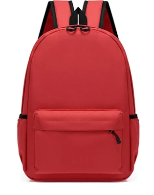 Red student bookbag front view – Bookbag vs Backpack: Do You Really Know the Difference