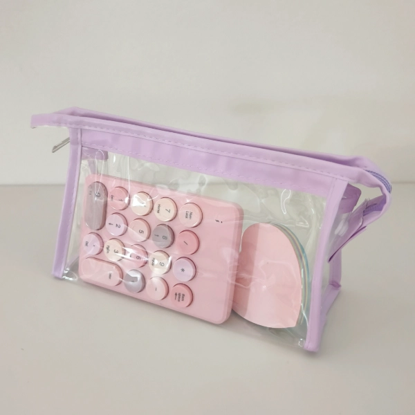 makeup bags and pencil cases knowledge - clear PVC zippered cosmetic pouch for travel and daily storage