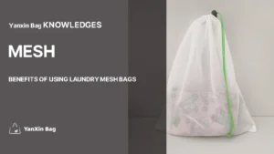 mesh laundry bag with drawstring and visible clothes inside shown in Benefits of Using Laundry Mesh Bags