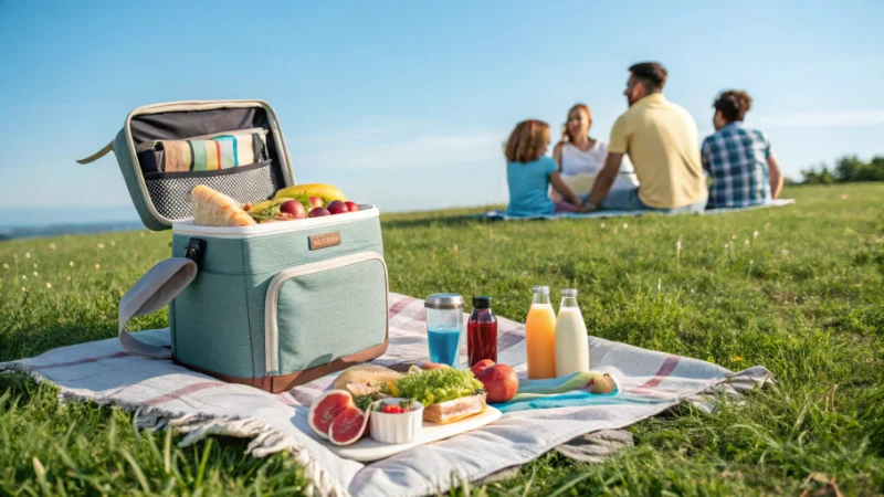 picnic use case shown in Do Cooler Bags Actually Work with food, drinks, and a cooler bag