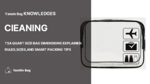 TSA Quart Size Bag Dimensions Guide – Clear Bag with Icons and Travel Rules