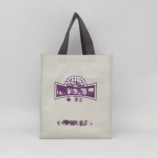 laminated wine bottle bag front view with handles