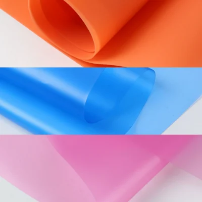 Frosted matte PVC material used for custom clear bags and pouches
