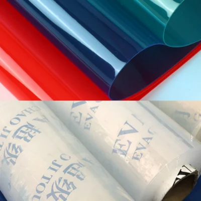 EVA material in transparent and tinted sheet forms