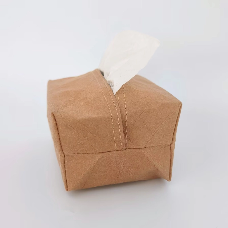 Angled View of Washable Kraft Paper Tissue