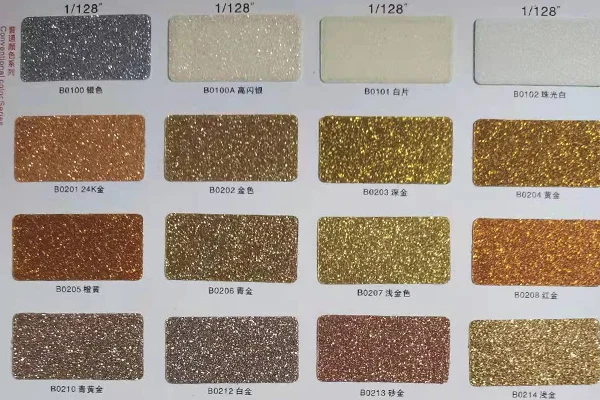 Glitter Printing color swatches for canvas bag decoration