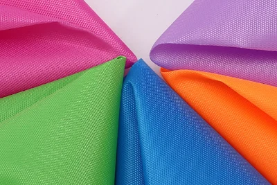 polyester fabric options from 190T to 600D and thicker in various colors and weaves