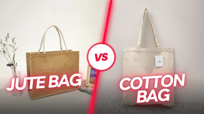 jute bag vs cotton bag side by side comparison