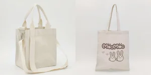 Two tote bags shown side by side, one with visible side gussets and one flat, illustrating What Is a Gusset in a Tote Bag.