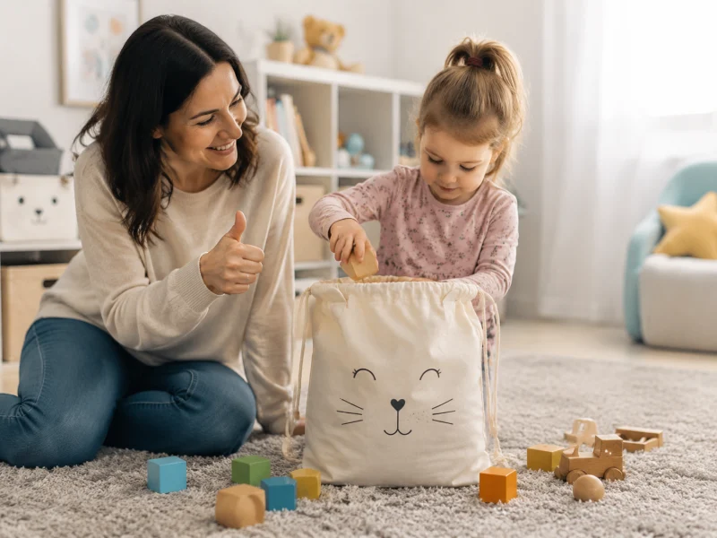 Why More Kids Brands Are Choosing Reusable Cotton Bags for Packaging Encouraging Kids to Organize Toys
