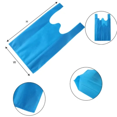 W Cut Non-Woven Bag with integrated handle (Available in Custom Colors), featured in Types of Non-Woven Bags for Eco-Friendly Shopping
