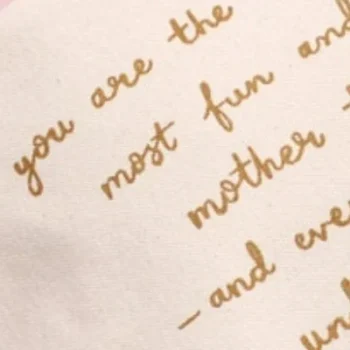 hot stamping gold foil logo on canvas bag