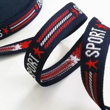 Jacquard webbing handle with woven patterns for custom tote bags