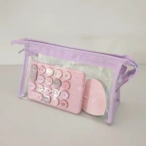 makeup bags and pencil cases knowledge - clear PVC zippered cosmetic pouch for travel and daily storage